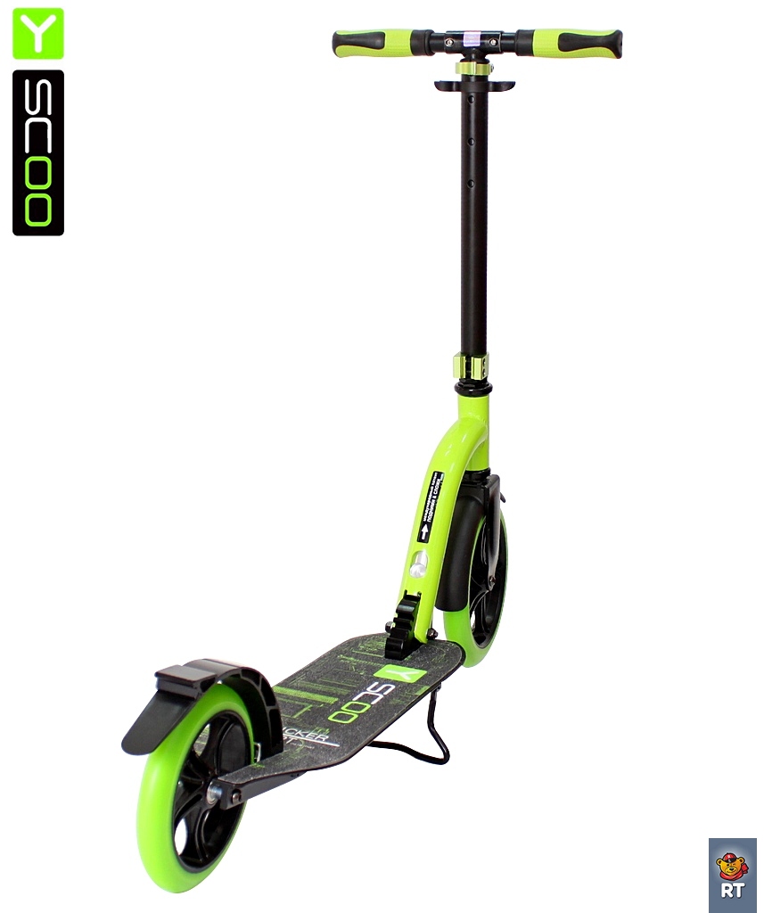 Самокат Y-Scoo RT 230 Slicker New Technology, зеленый  